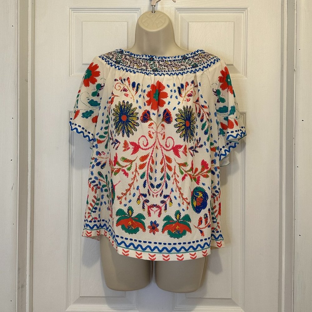 NEW with Tags  - Flying Tomato - Off the Shoulder - Fun print Top